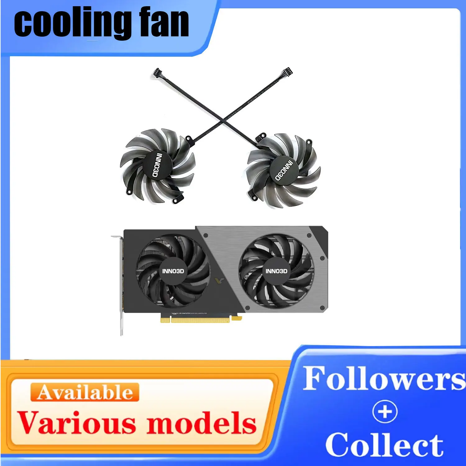NEW 85MM 4PIN CF-12915S RTX4070 GPU Fan for INNO3D GeForce RTX4070 12GB Twin X2 OC Graphics Card