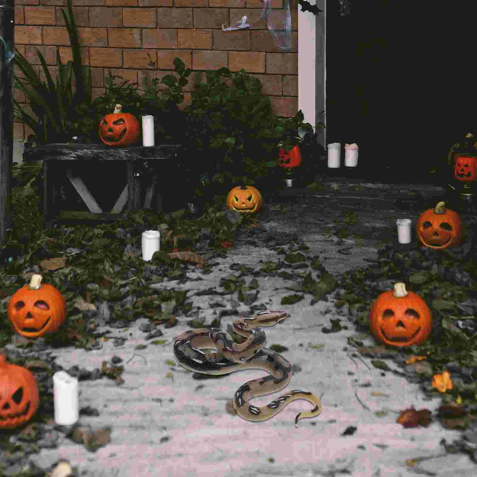 Juguetes de serpiente realistas falsos para niños, decoración de Halloween, broma, Animal Artificial complicado