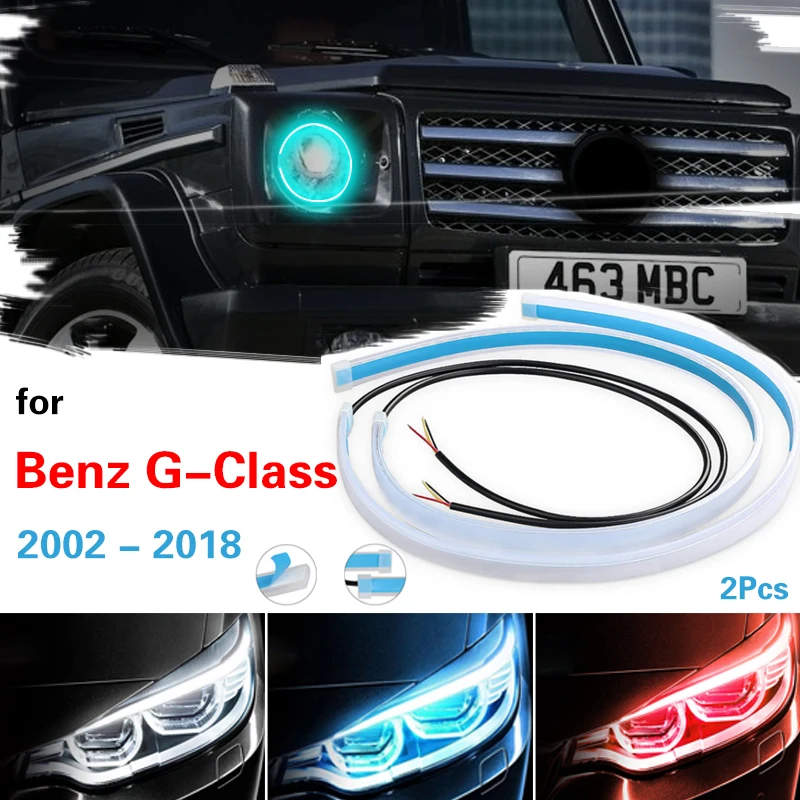 

2x Newest Start-Scan LED Car DRL For Benz G-Class 2002-2018 Daytime Running Light Auto Flowing Turn Signal Guide Thin Strip Lamp