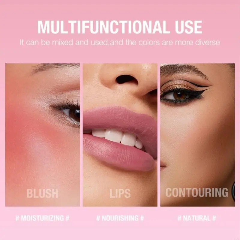 

RXJC Blendable Face Rouge Makeup Moisturizing Cheek Tint Cosmetic for Women
