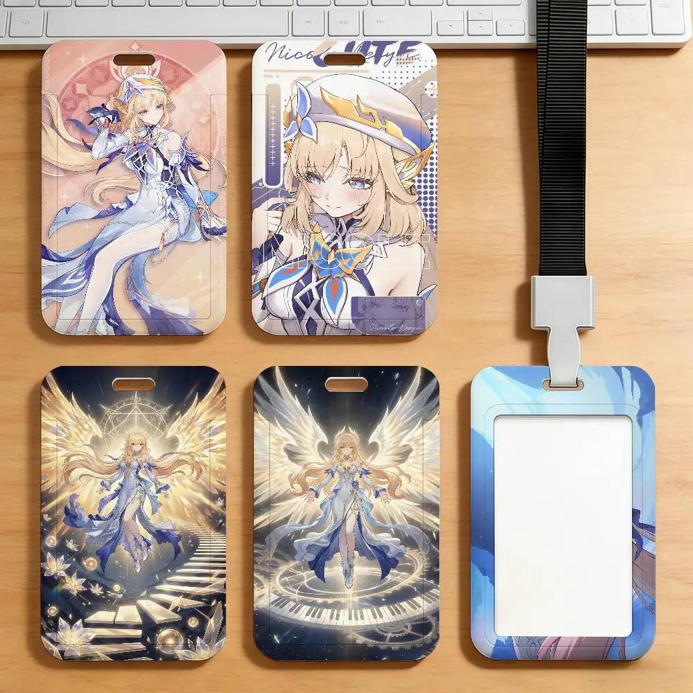 Nicole Reeyn Genshin Impact Card Holder Student Campus Meal Cards Public Transport Subway Cardcase