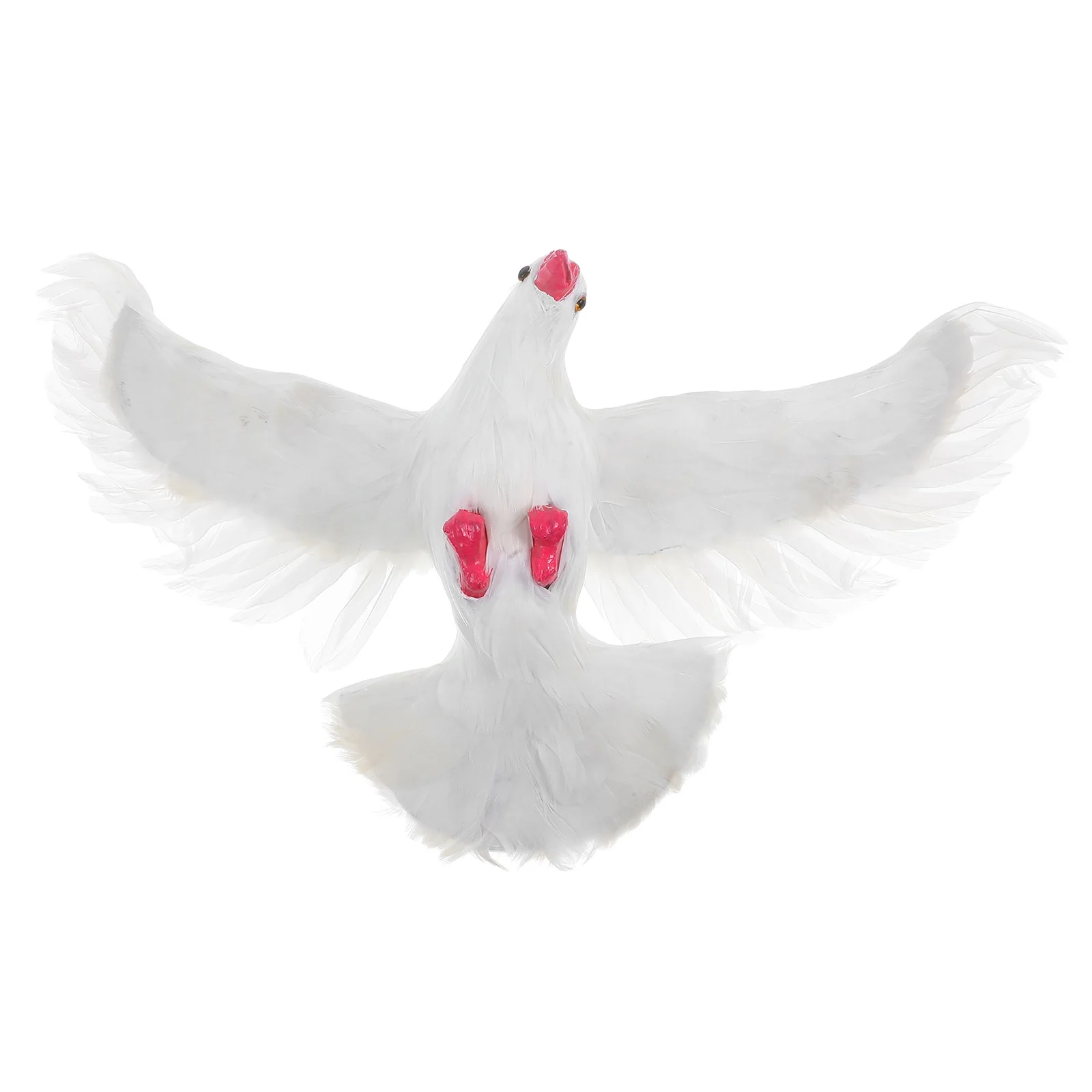 

Realistic Handmade Artificial Pigeon Decoration Lightweight Plume Foam Flying Dove Ornament for Home Bedroom Living Room Office