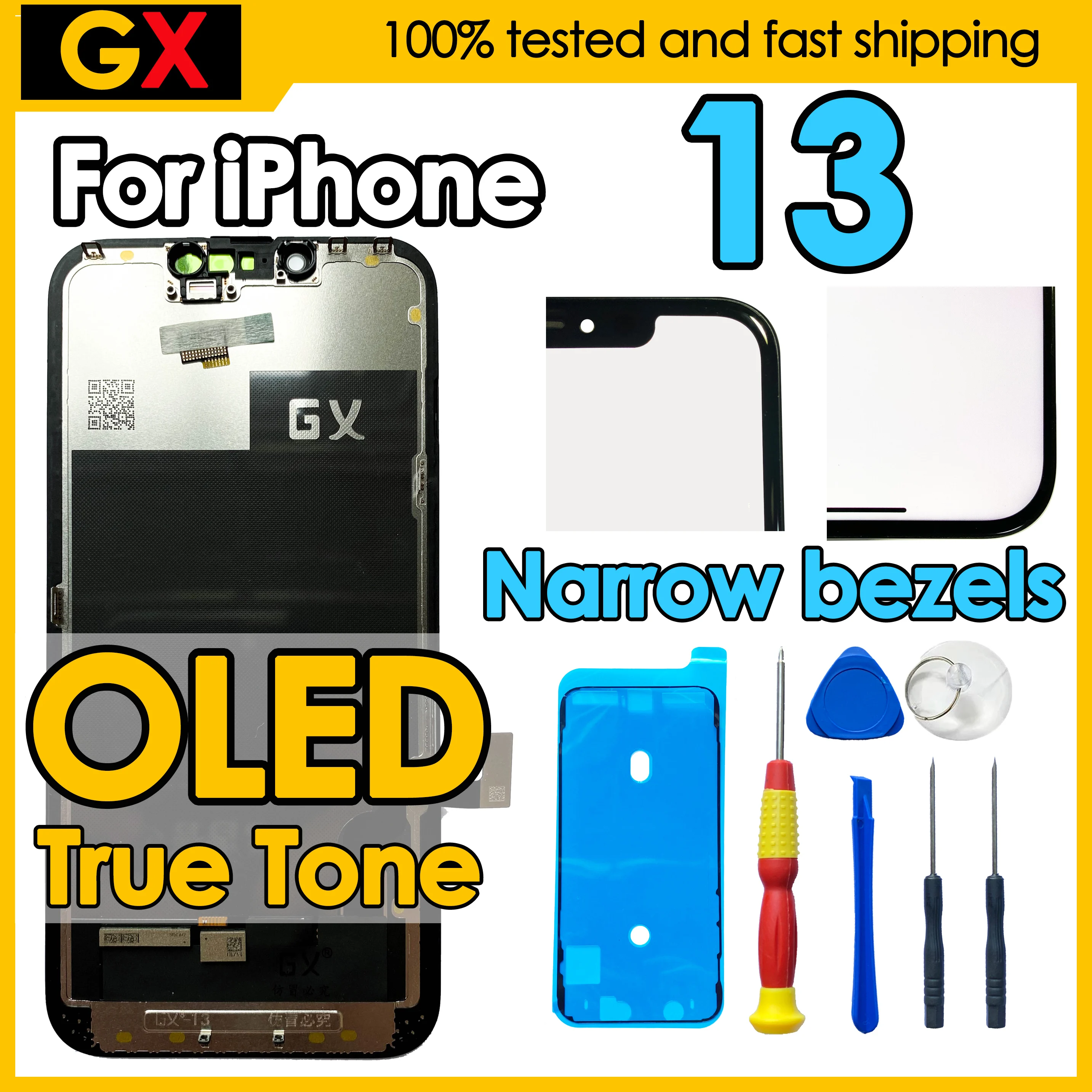 180days Warranty GX OLED For iPhone 13 Screen Replacement Phone