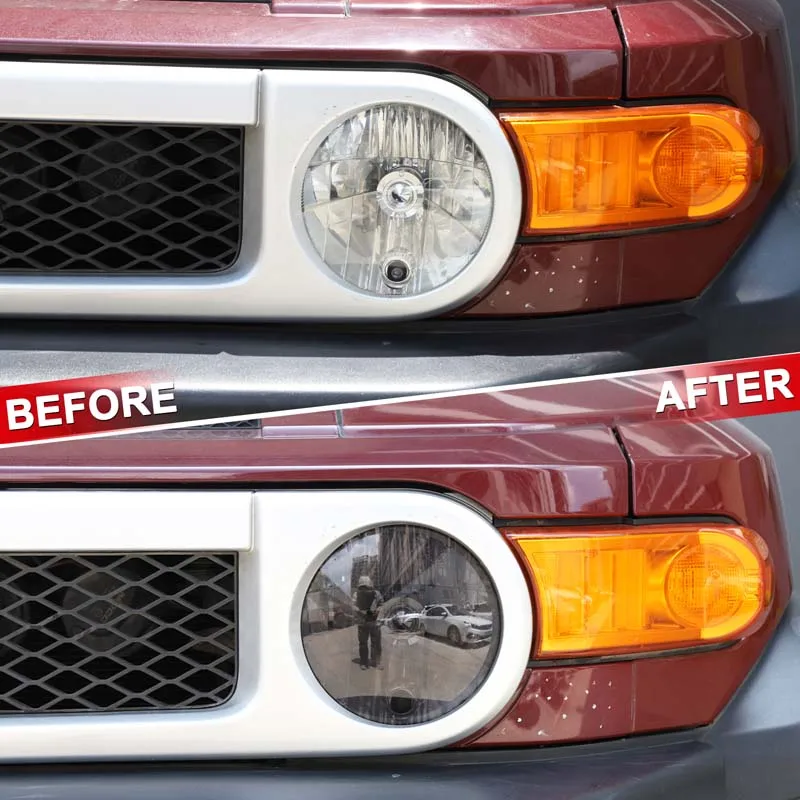 

TPU Black For Toyota FJ Cruiser 2007-2021Car styling car headlight film decorative stickers exterior modification accessories
