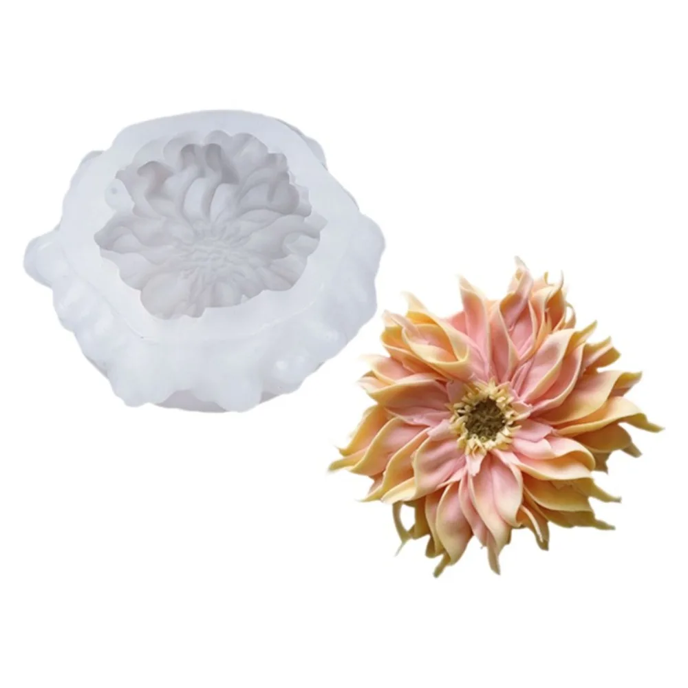 Wedding Decor Realistic 3D Flower Silicone Mold Flexible Nonstick Mousse Cake Decorating DIY Soap Mold Cake Baking