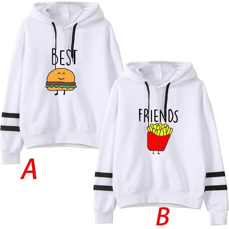 New Fashion Women Hoodies Best Friends Plus Size Sweatshirts for Friends Long Sleeve Sweatshirt