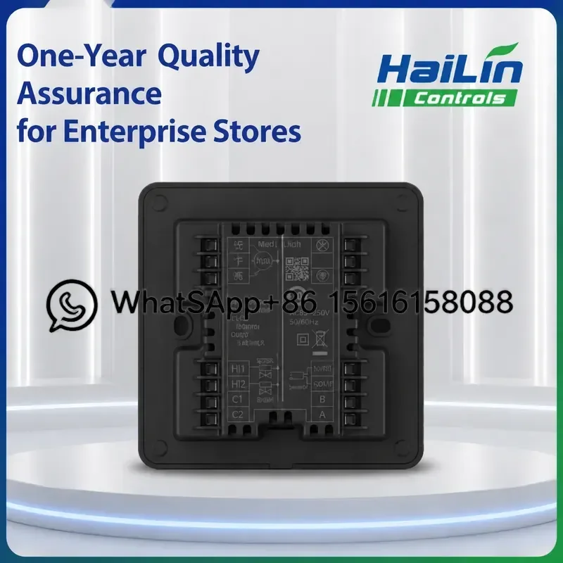 Hailin HL9061DB2L-MD HLA9061DAL-MD Color Screen Thermostat Switch Panel Black Touch Screen Temperature Controller for Floor