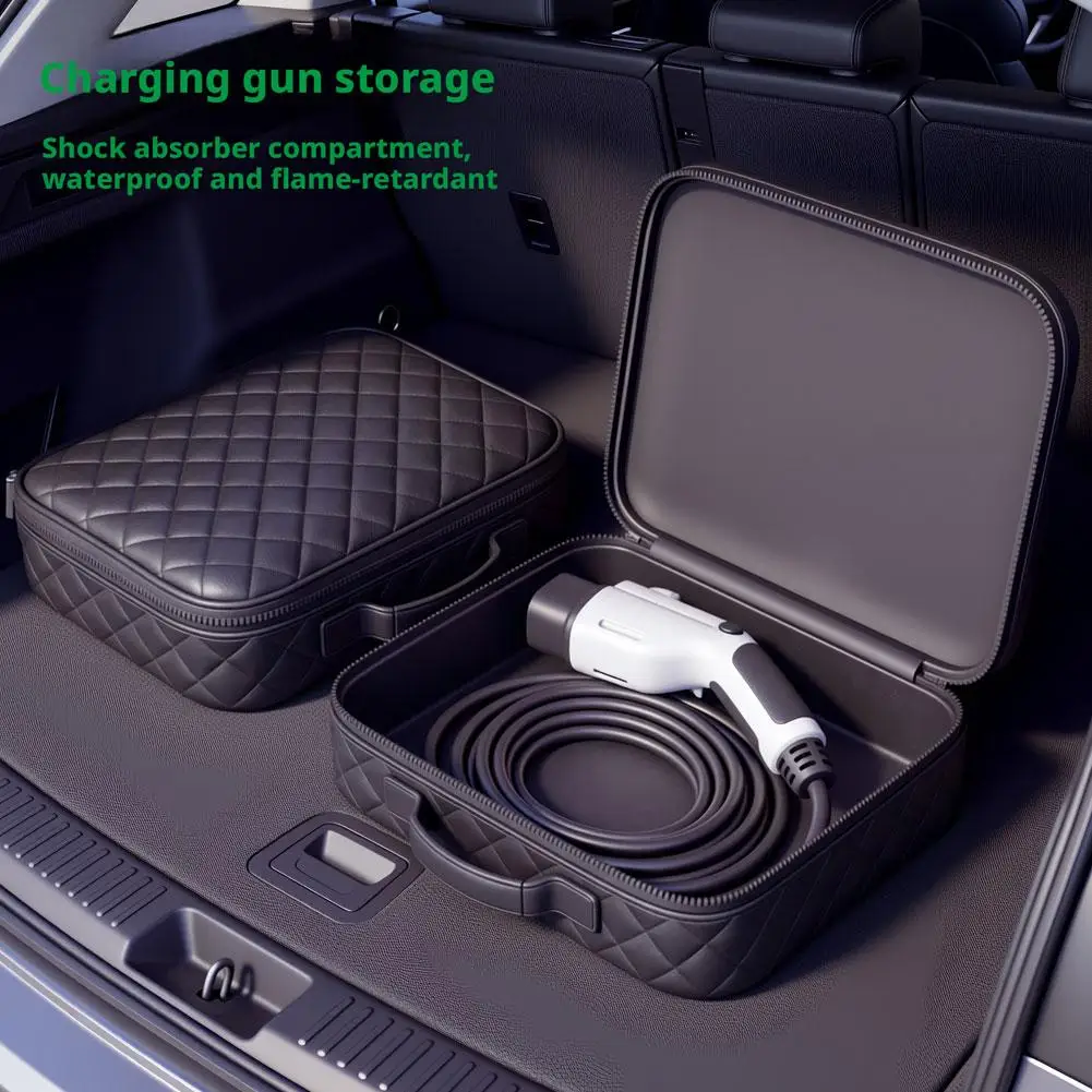 Bolsa de almacenamiento para cables de carga de coches eléctricos, bolsa redonda/cuadrada para unidades de carga, a prueba de golpes, antipolvo, bolsa de transporte para cables de carga recargables