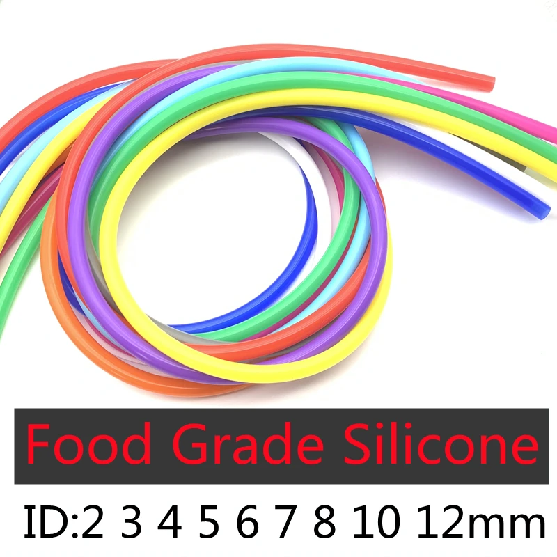 Silicone Tube 1 Meter ID 2 3 4 5 6 7 8 9 10 12 mm Flexible Rubber Hose Food Grade Soft Drinking Pipe Water Connector Soft Tube