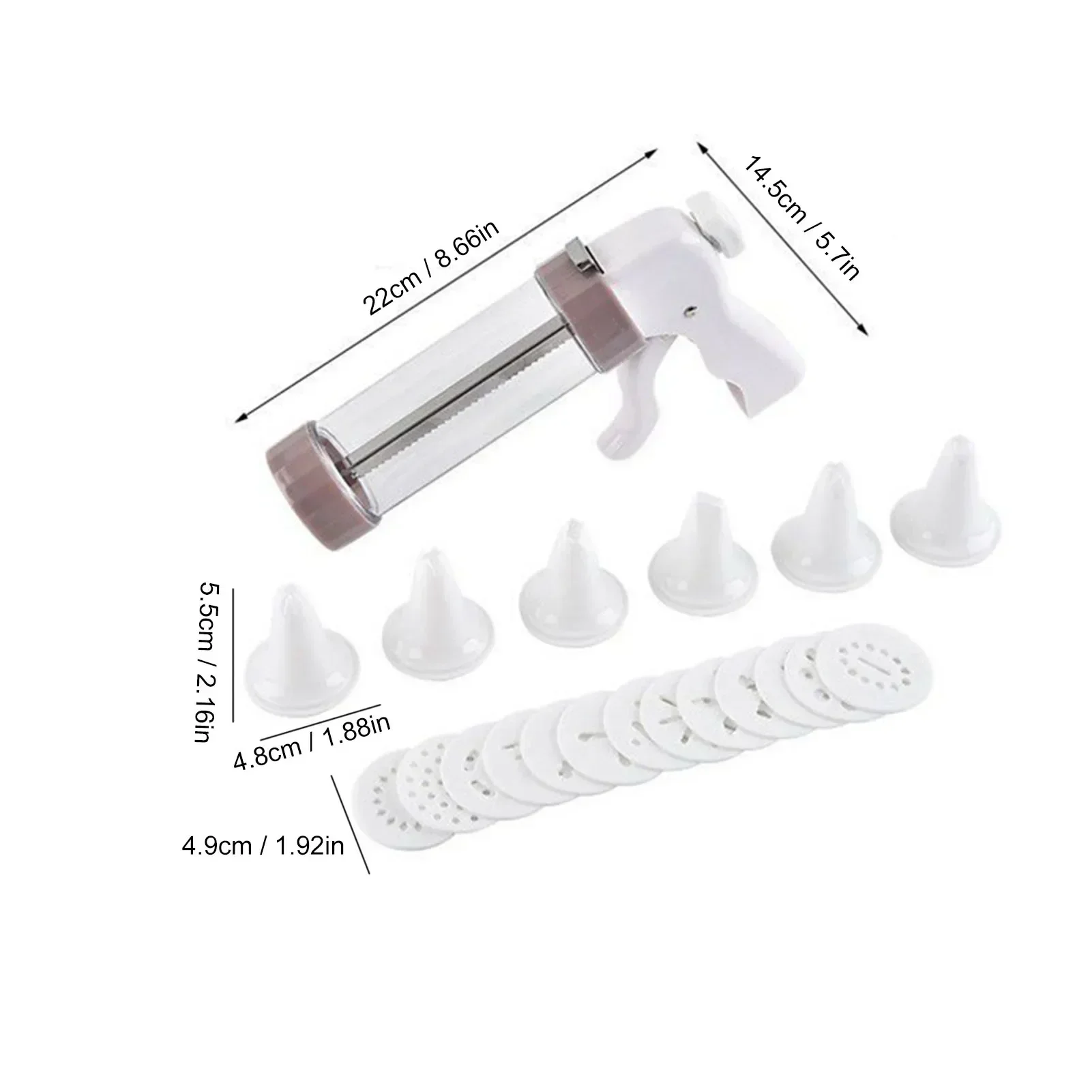 Cookie Press Icing Kit, Cookie Cutter, Mold Gun, DIY Pastry Syringe, Extruder Nozzles, Piping Cream, Biscuit Maker, Cake Tools