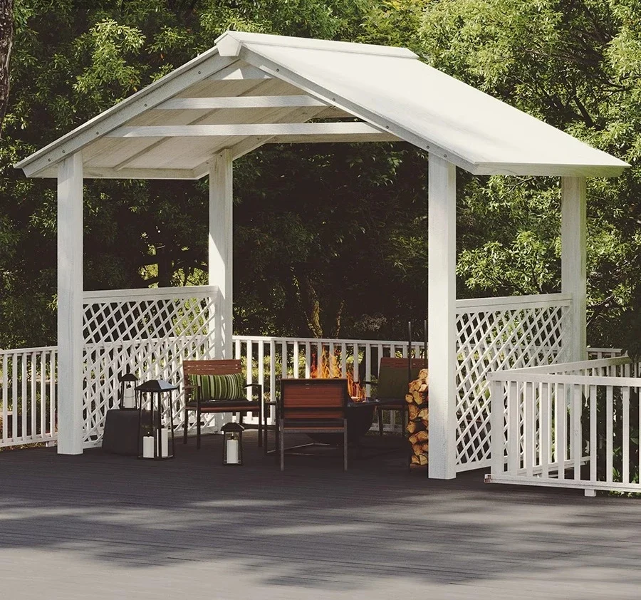 Vintage Pressure Treated Wood Backyard Gazebo Quick Installation Long Lasting Finish All Hardware Included 2026 New Style