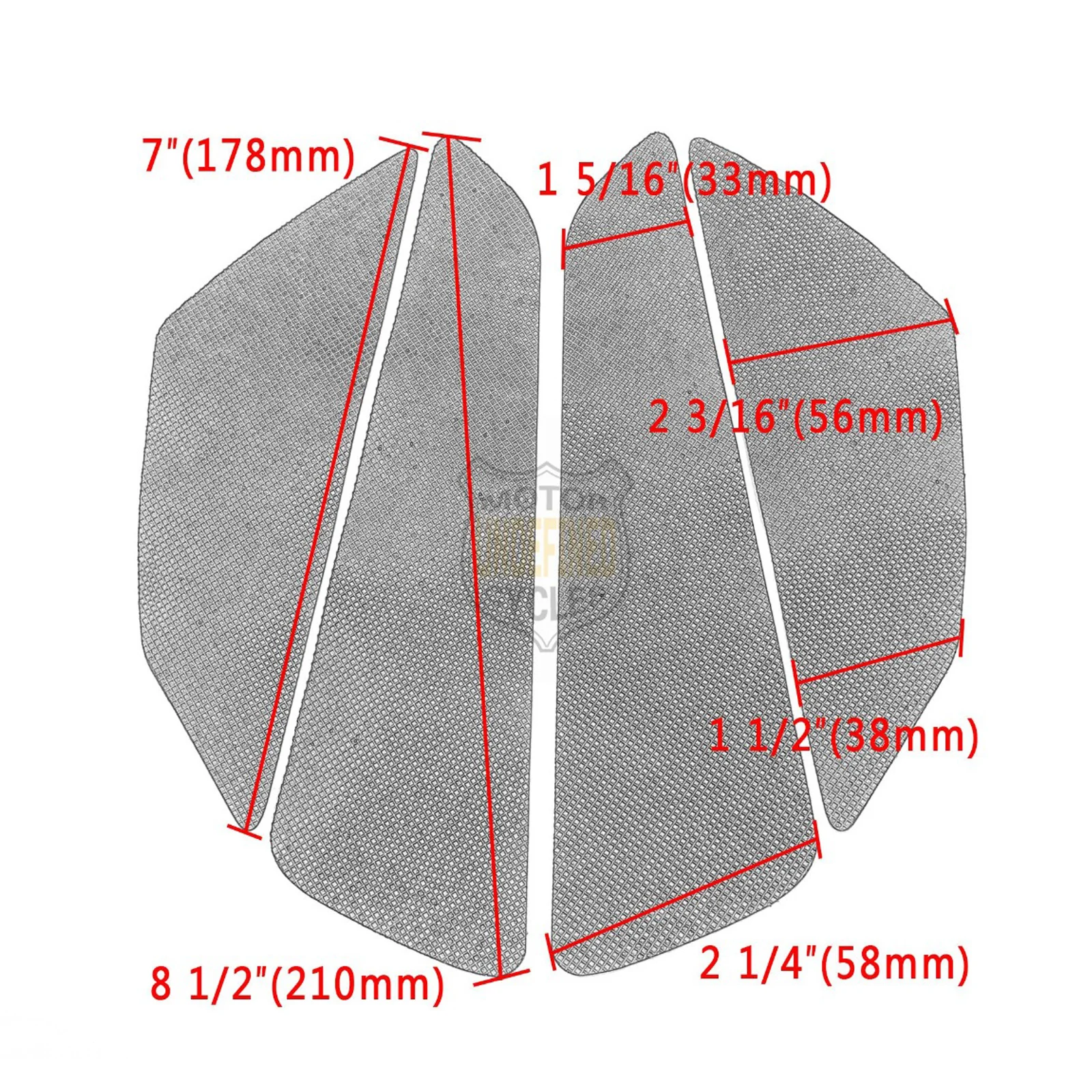 Universal Kraftstoff Tank Traktion Seite Pad Motorrad Gummi Aufkleber Schwarz Gas Knie Grip Schutz Aufkleber Für Honda Yamaha Suzuki CB – Detail 1