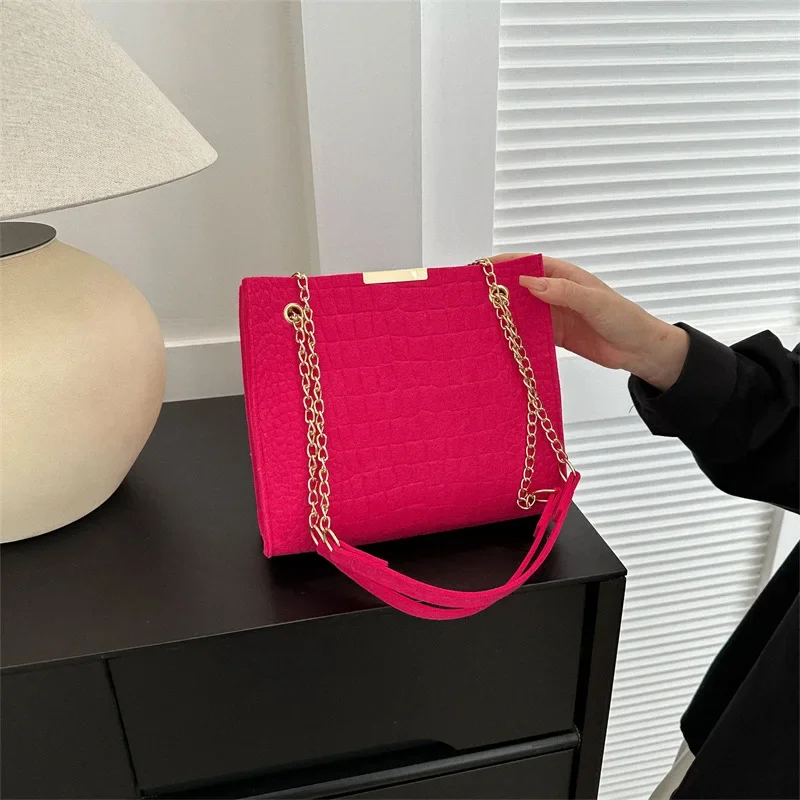 Sac De Luxe Femme Solid Color Ladies New Tide Fashion Crossbody Large Capacity Crocodile Print Shoulder Bag Girls Casual Handbag