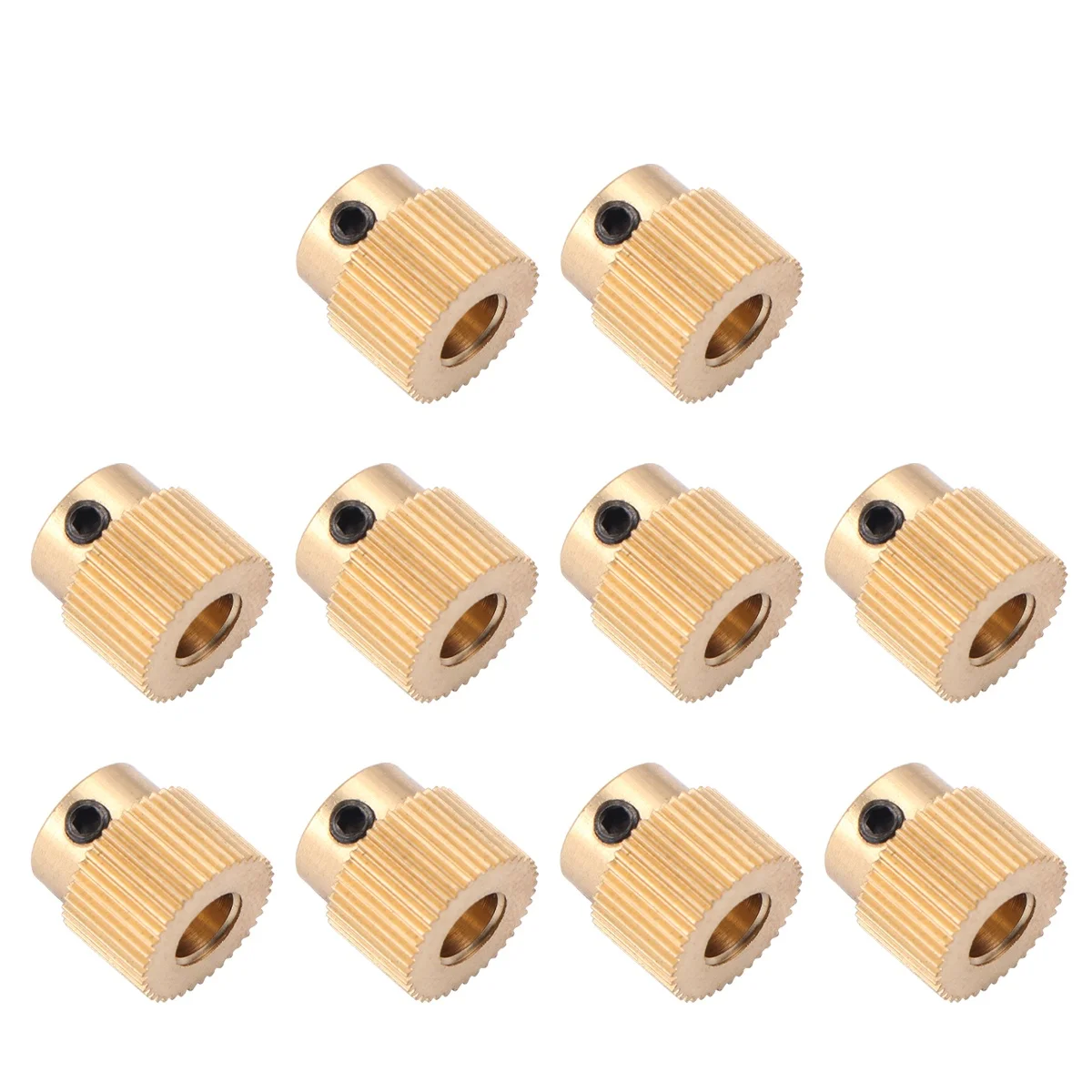 

10pcs 40 Tooth Brass Feeding Gear Extrusion Wheel 3D Printer Drive Parts 1.75Mm Filament Deep Grooves Replacement