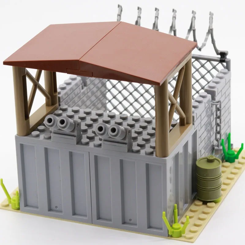 Building Blocks Compatible With Major Brands DIY Educational Model Bricks Military Game Scene MOC Tower Outpost Prison Toys