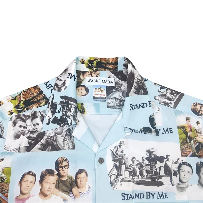 WACKO MARIA Accompany Me Hawaii Short Sleeve Shirt Summer Mens Womens Casual Vacation Loose Brand Shirt