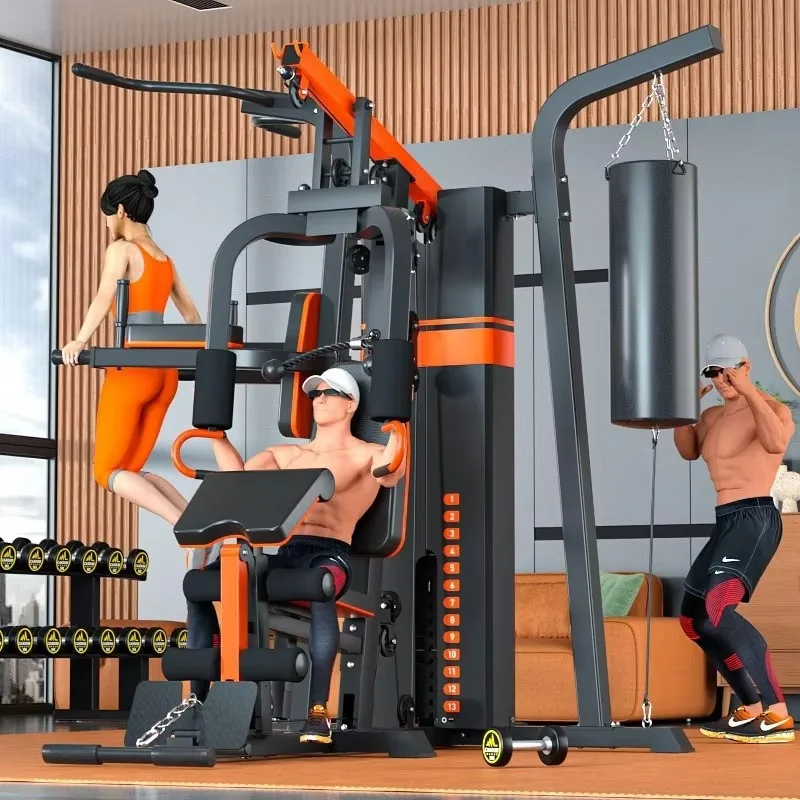 

Steel Home Trainer, Comprehensive Fitness Equipment with High Pull-Down & Chest Push
