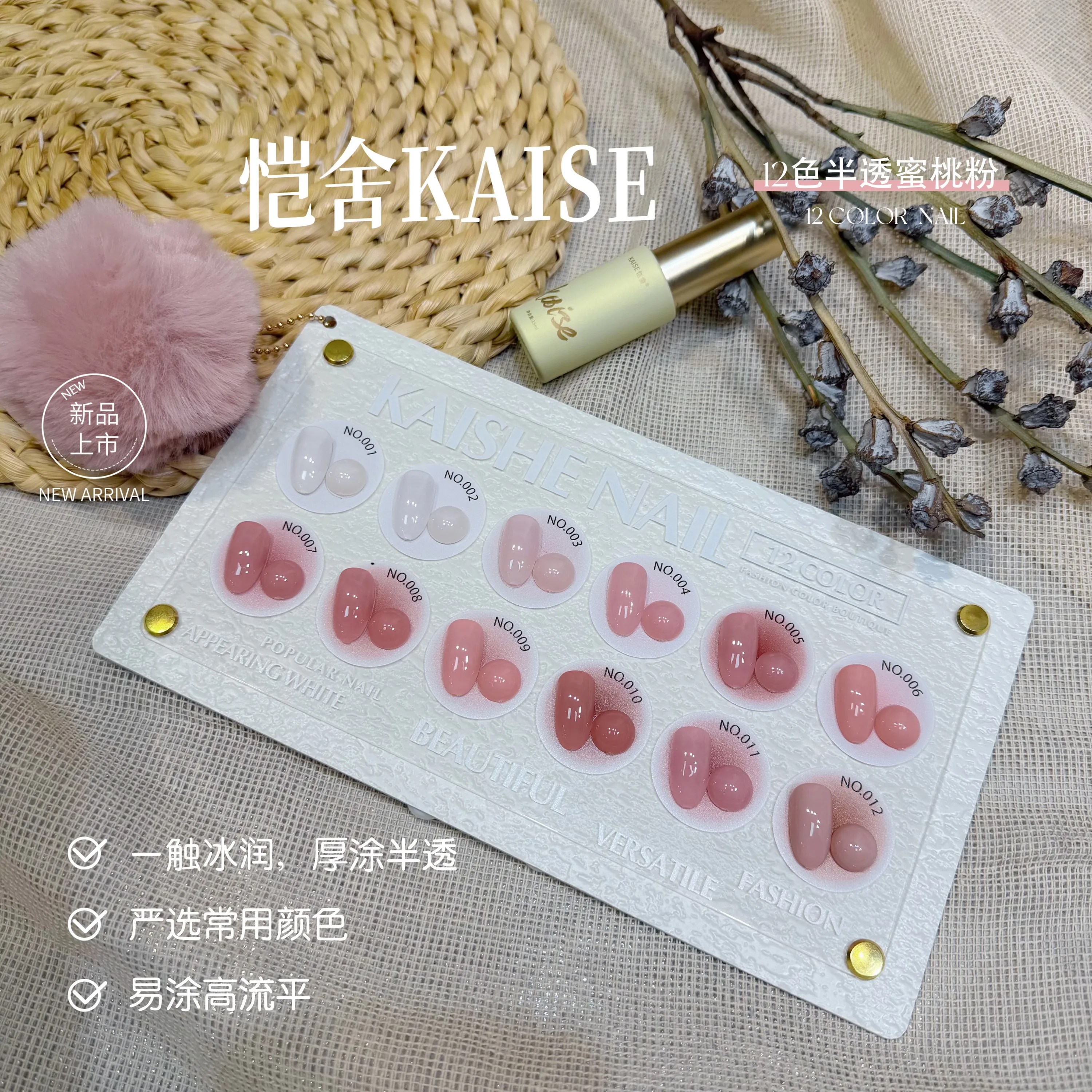 KAISE 2026 New 12 Colors Multicolor Jelly Color Nail Gel Set High Quality Fashion Non-toxic UV Gel for Nail Salon DIY Wholesale
