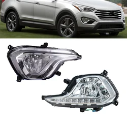 Car Fog Light Assembly Signal Lamp For Hyundai Grand Santa Fe Maxcruz 2013 2014 2015 LED/Halogen Daytime Running Light Fog Light