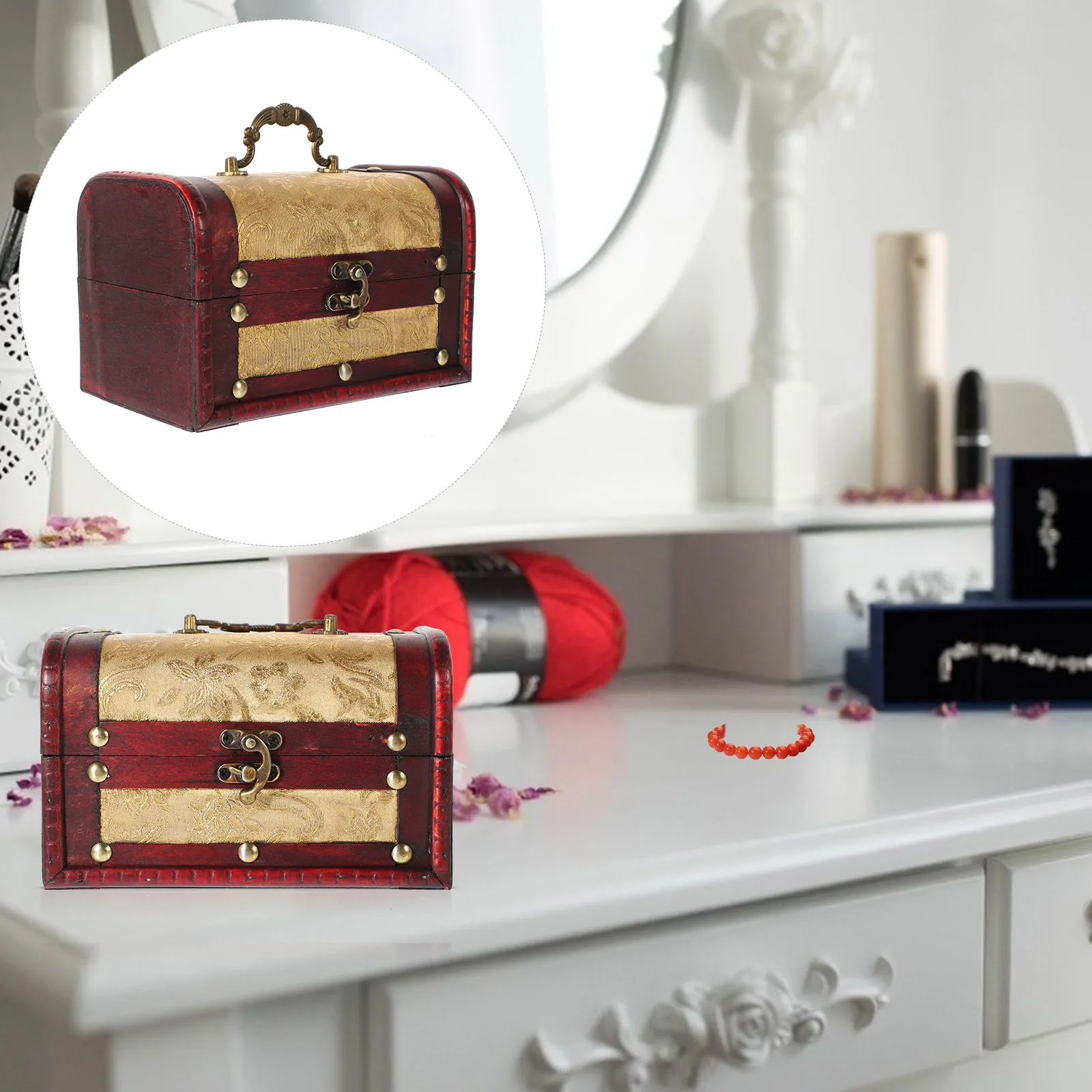 

Деревянный ящик для хранения, винтажный футляр для ювелирных изделий, сувениры, нагрудная крышка, компактный дизайн, деревянная настольная коробка, органайзер для предметов коллекционирования, подарок