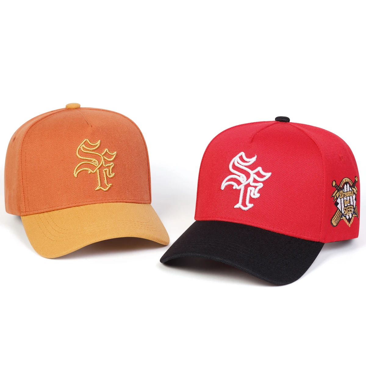 

Unisex Gothic SF Letter Embroidery Baseball Caps Spring Autumn Outdoor Adjustable Casual Hats Sunscreen Hat Sports Cap