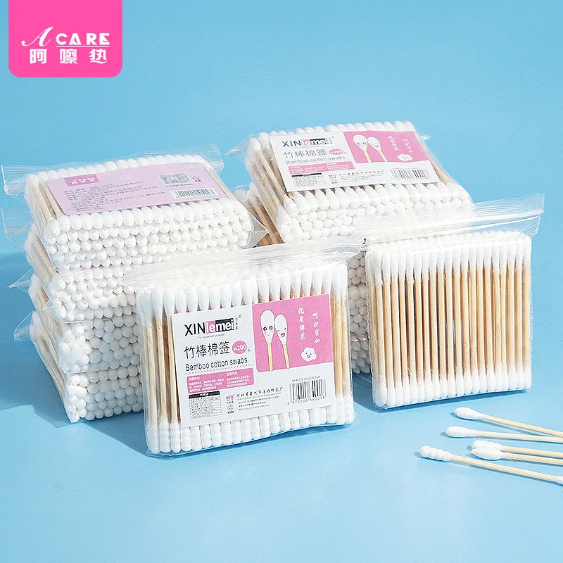 《Cotton swab/daily use/bag A1-cleaning cotton swab pointed head round double head screw head easy to use at home
