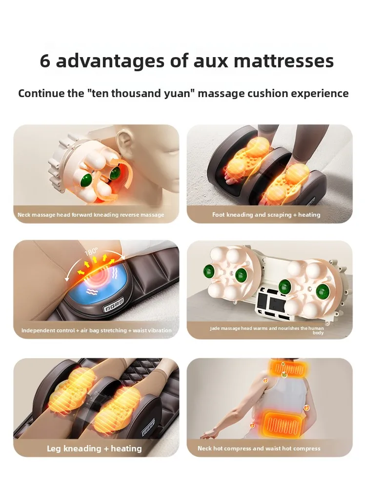 Full Body Automatic Multifunctional Electric Massage Mattress Cushion for Cervical Waist Back Home Recliner