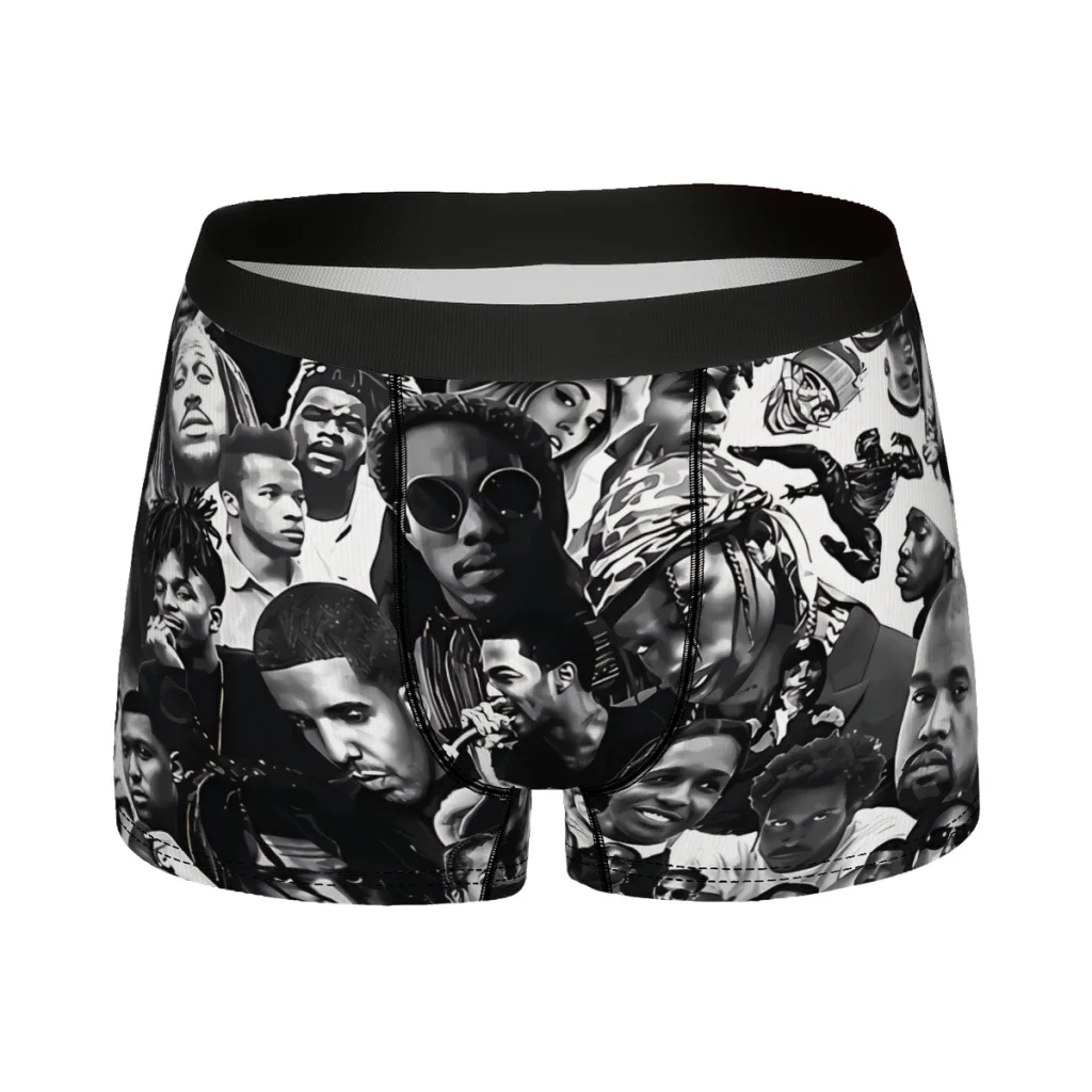 Rap Hip Hop Underpants Breathbale Panties Man Underwear Sexy Shorts Boxer Briefs