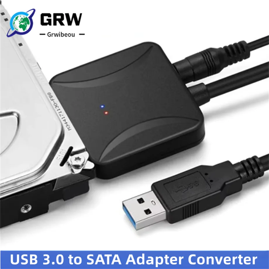 

High Quality SATA to USB 3.0 Adapter Converter Cable 5Gbps for 2.5 3.5 Laptop Hard Disk Drive SATA HDD SDD DVD CD-ROM DVD-ROM