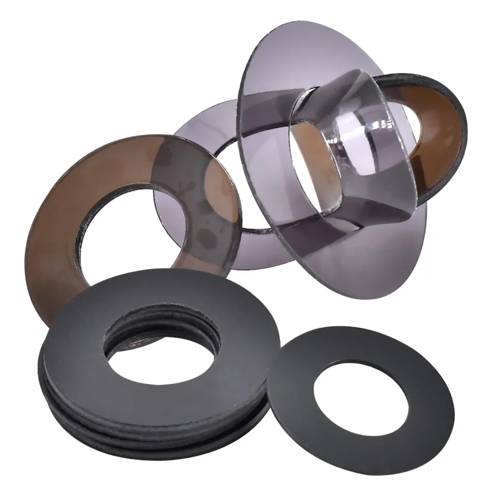 M2 M2.5 M3 M4 M5 M6 M8 M10 Black Soft Hard PVC Plastic Insulation Transparent Gasket Ring Spacers Flat Washer 0.3mm-1mm 200Pcs