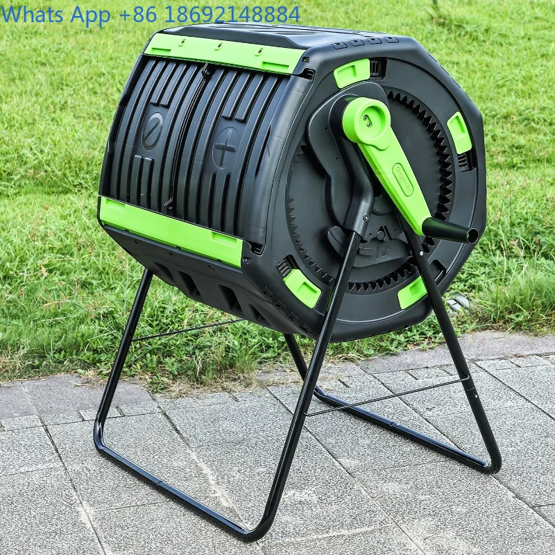Rotating Drum Aerobic Compost Bin Kitchen Waste Leaf Fermentation Box Household Garden Large Capacity Compost Bin