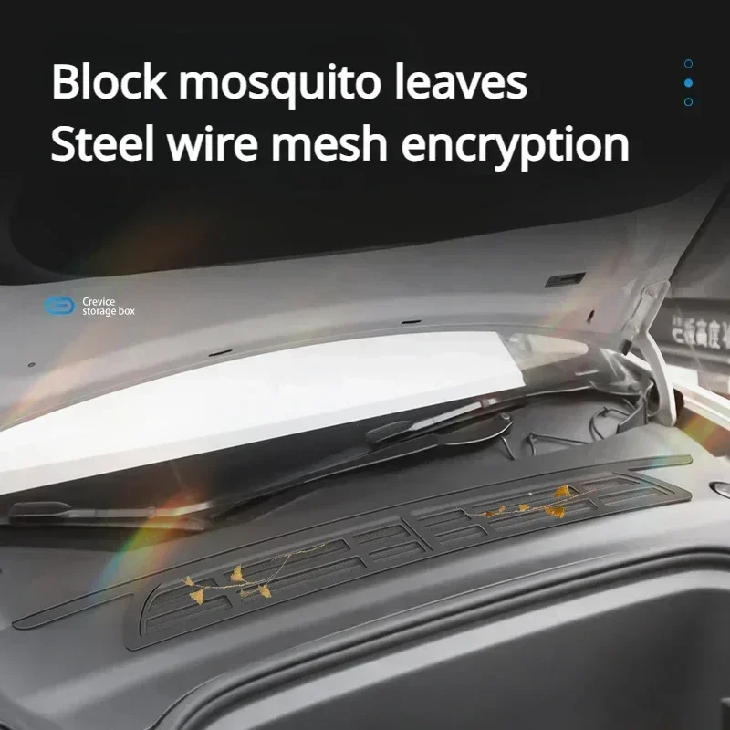 Red a prueba de insectos para maletero delantero, cubierta de aire acondicionado, rejilla de admisión, protección antiinsectos limpia para Tesla Model 3 Y, accesorios