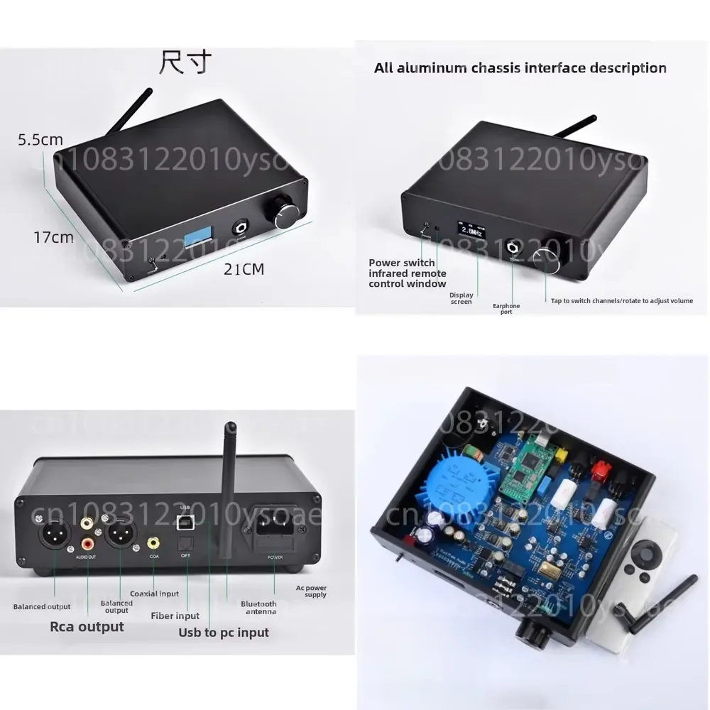 DA10 Dual Core ES9038 DSD512 Bluetooth 5.1 Decoder DAC Headphone Amplifier LDAC