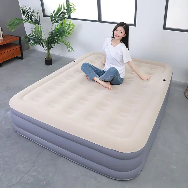 Luxury Air Mattress with Built in Pump Inflatable Mattress Surface Portable Blow Up Bed, Air Bed for Camping, Travel, Guests image 2