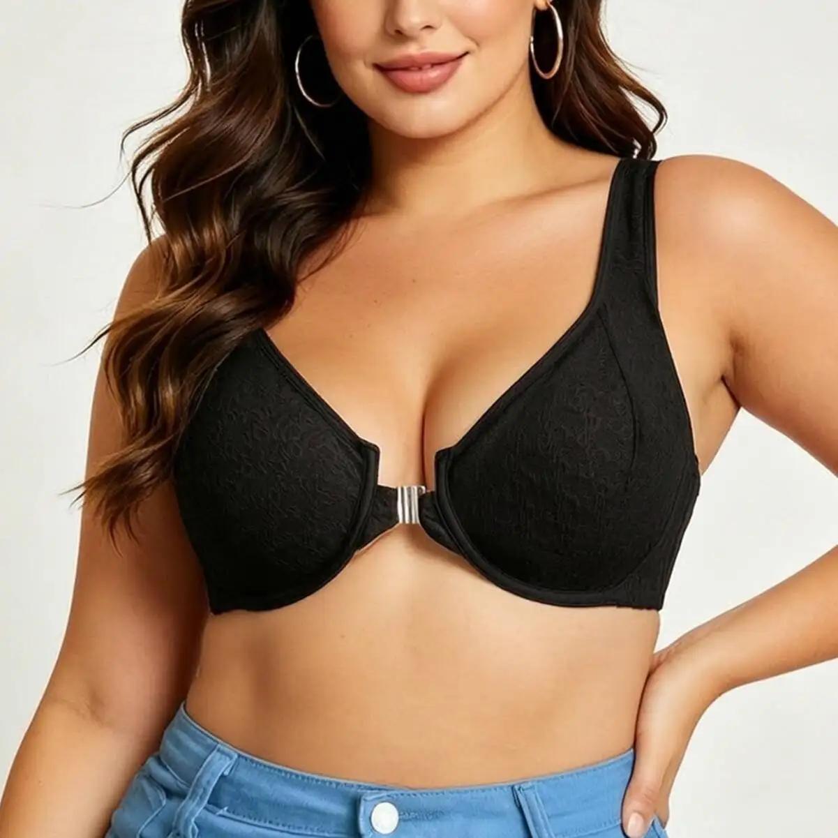 Plus Size Lace Fashion Lingerie Popular Bestseller Beach Featuring Sexy Sexy Underwear Push Up Design With Woman A Front