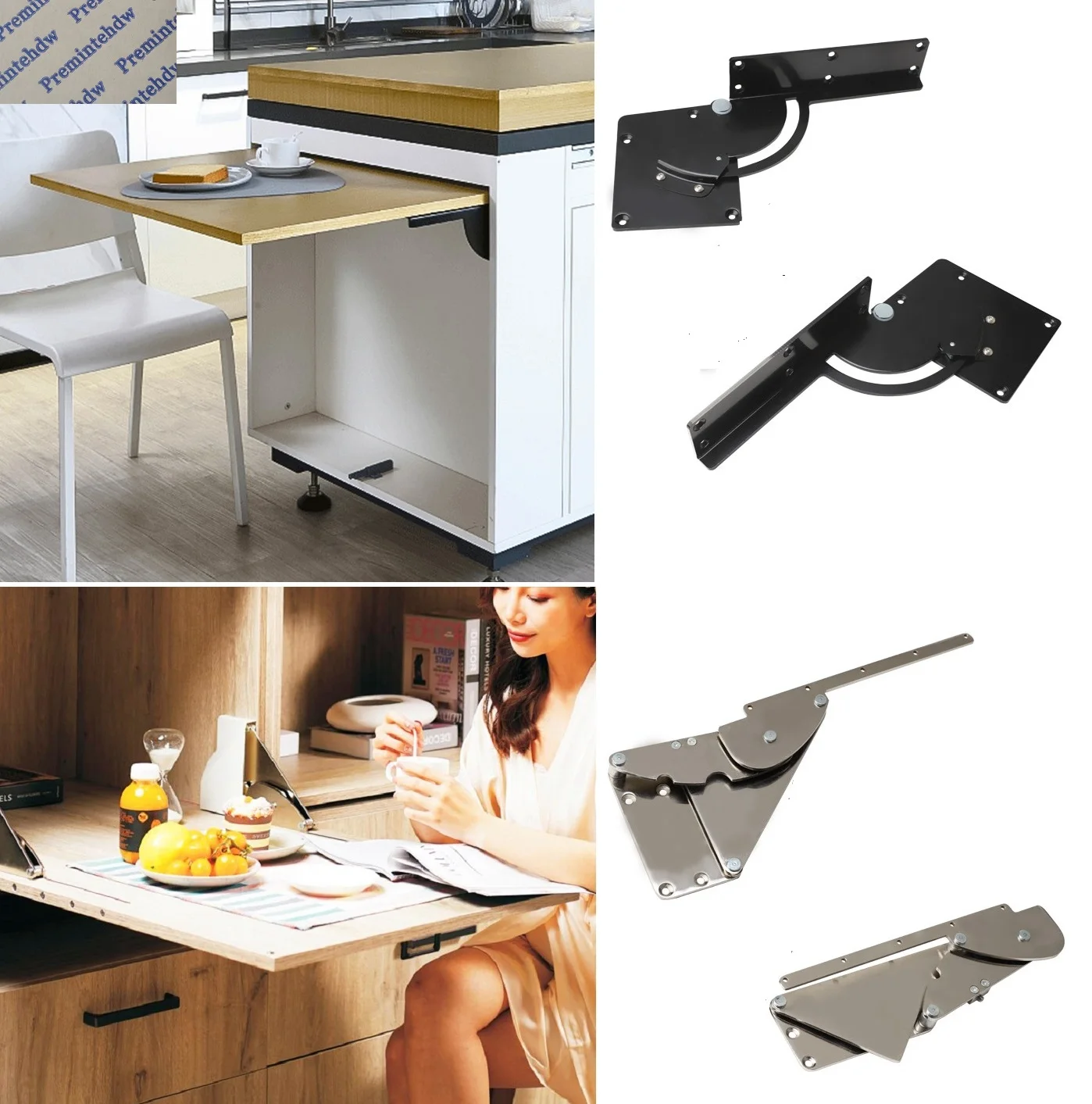 

Комплект из 2 шарниров для откидной столешницы