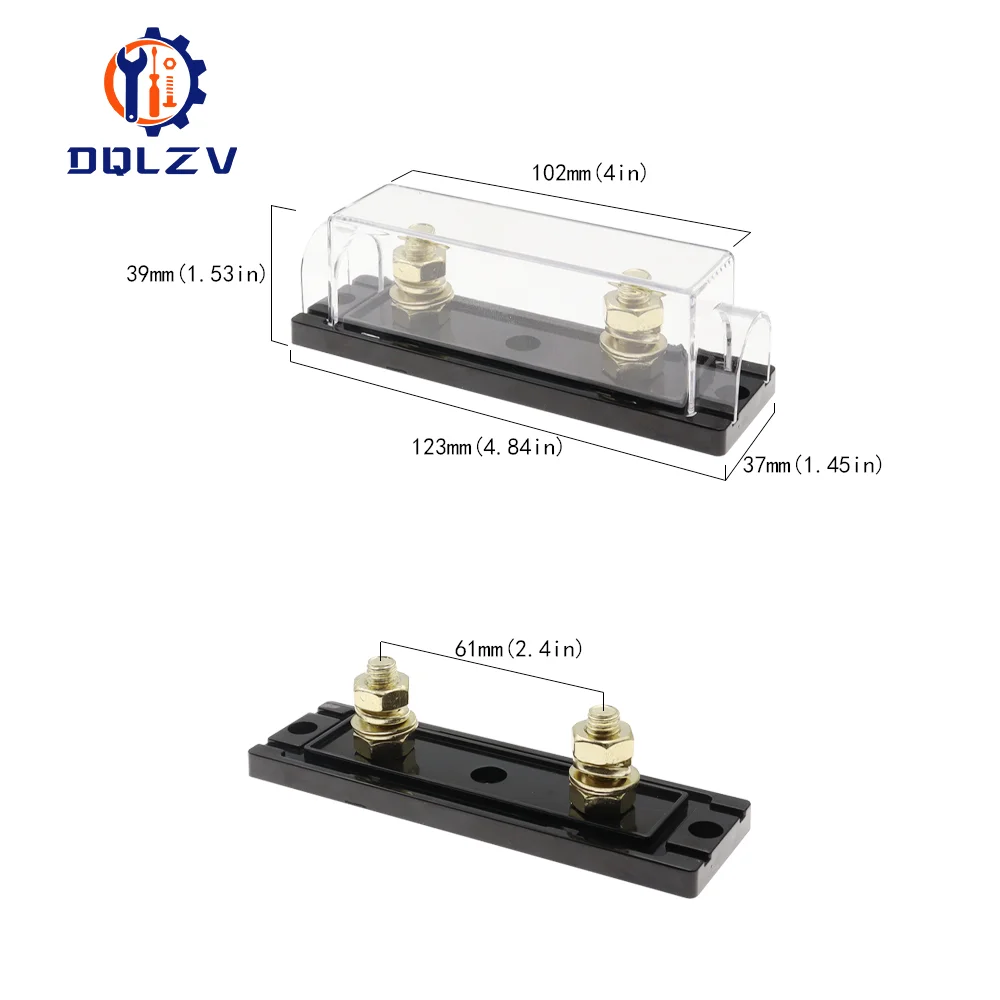 Car Auto Fuse Holder Bolt-on Fuse Automotive Audio Fuse Holders Fusible Link with 40 50 80 100 125 150 250 300 400A Amp