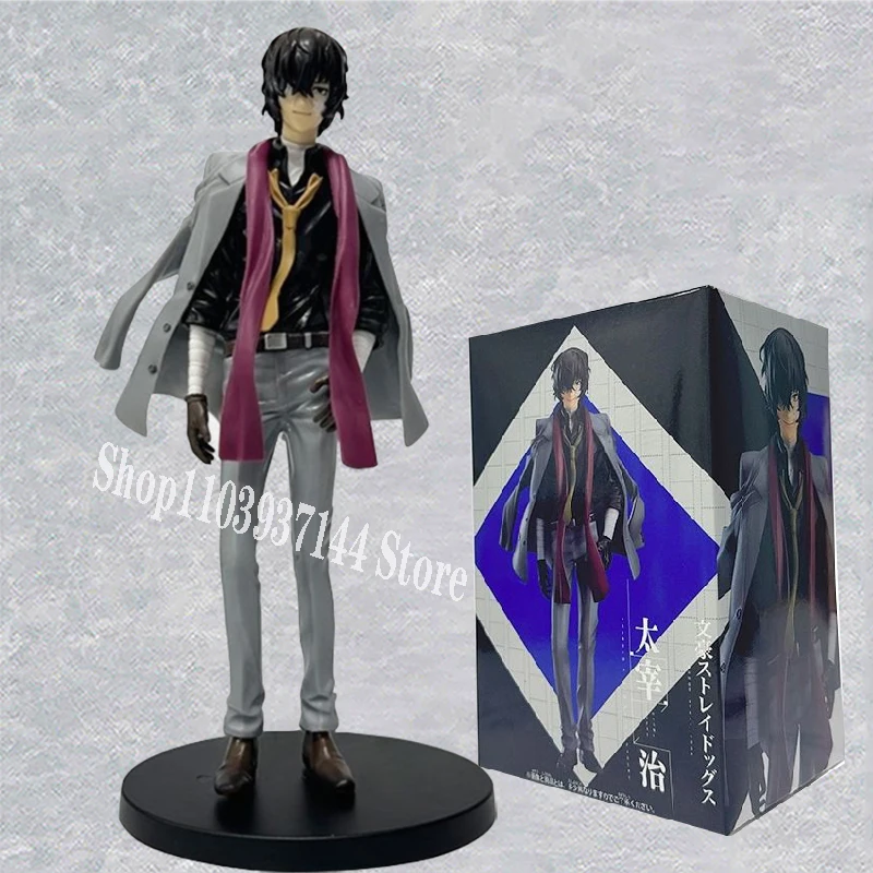 

24cm Cartoon Dazai Doll BUNGO STRAY DOGS Model Osamu Dazai Action Figure Standing Pose Toy PVC Collectible Decora Figurine Gift