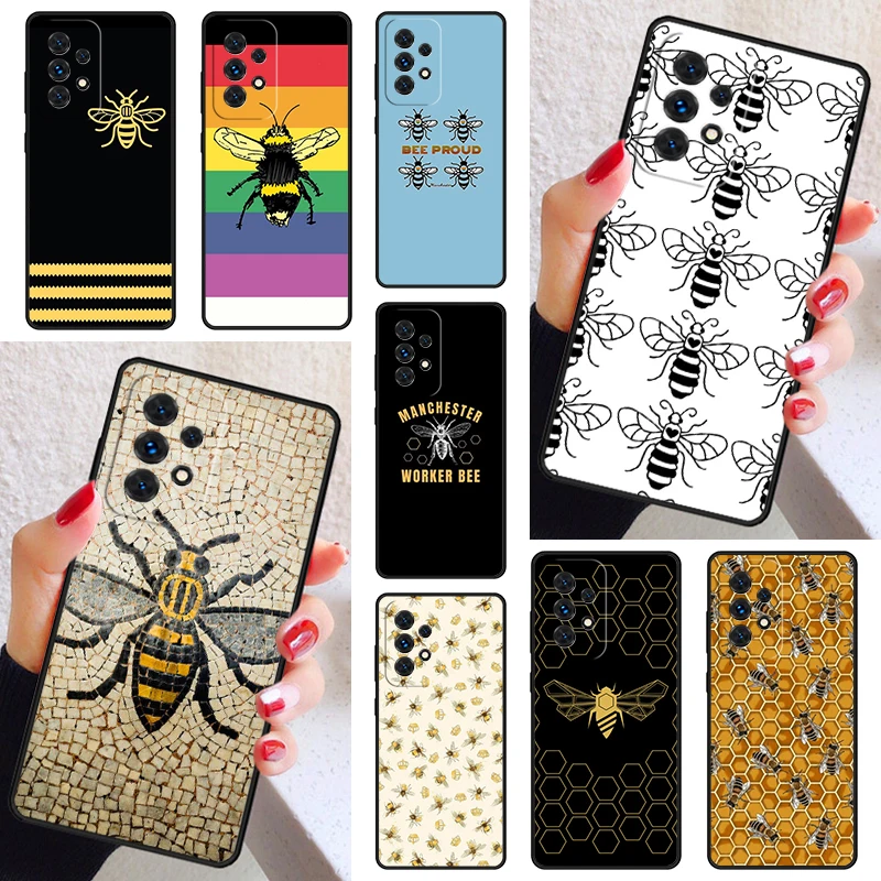 Manchester worker bees Bumble Case Cover For Samsung Galaxy A52 A72 A73 A20e A21S A50 A70 A11 A12 A42 A31 A40 A51 A71 A32 A80