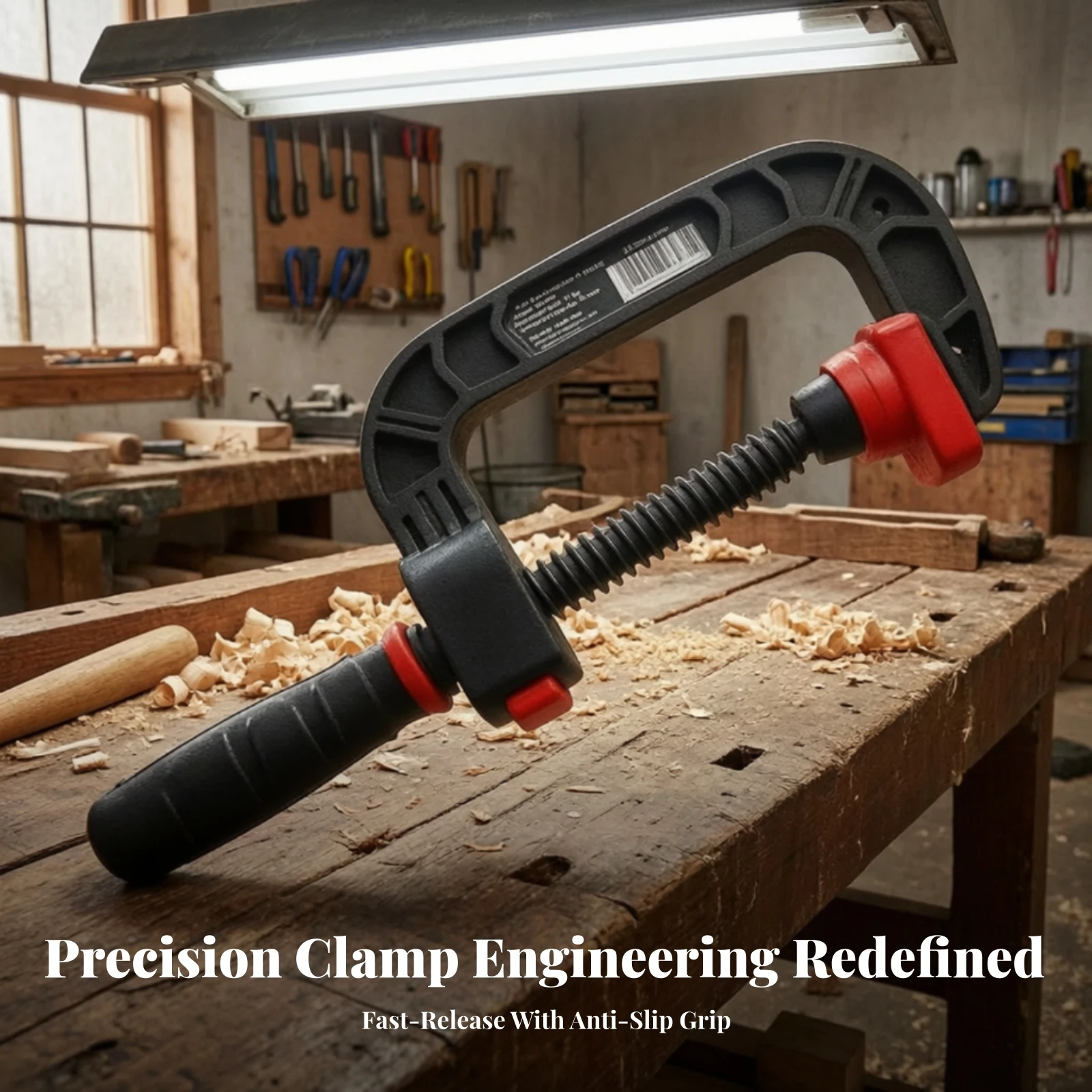 Plastic C-Shape Clamp Adjustable Quick-Release Clamp Ergonomic Hardened for Woodworkers, Woodworking, DIY Projects