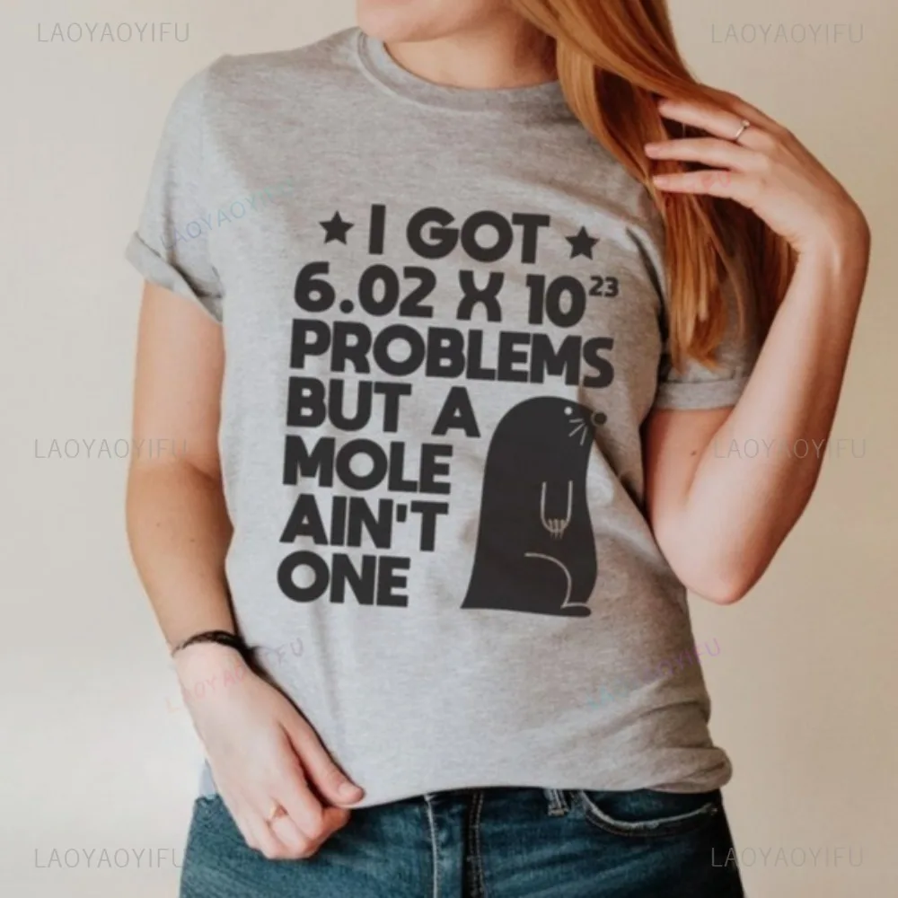 

Футболка с номером «День кротов» Avogadro, индивидуальный подарок на заказ для любителей химии, футболка, повседневная модная женская футболка