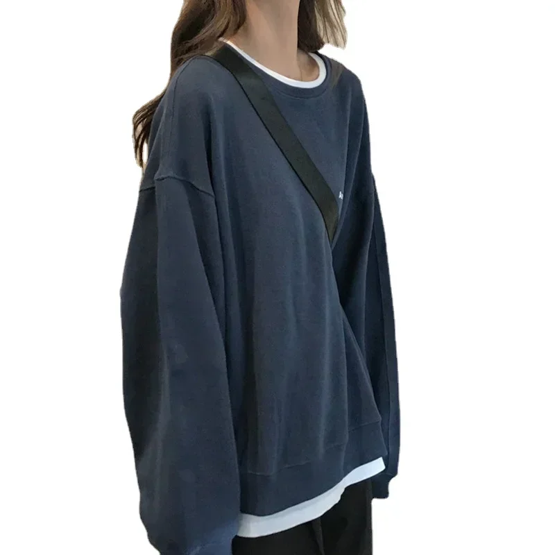 ผู้หญิงHoodieเสื้อยืดฤดูใบไม้ผลิฤดูใบไม้ร่วงเกาหลีแฟชั่นบางเก๋เสื้อแขนยาวผู้หญิงหลวมCool Pullover Y2kเสื้อผ้า