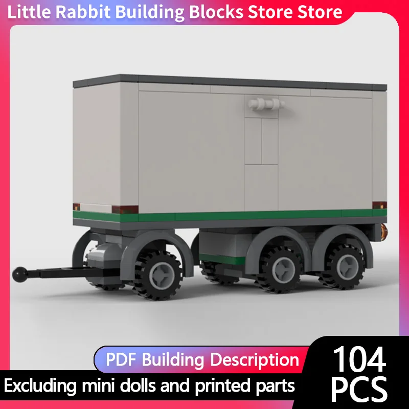 Speed Racing Car Model MOC Building Bricks Trailer With 3 Axles Modular Technology Children Holiday Gifts Assemble Toys Suit