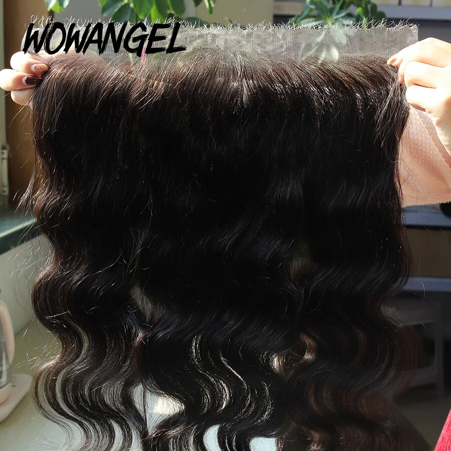 Wow Angel Body Wave 13x4/13x6 HD Lace Full Frontal Echthaar, Hautnahe, Unsichtbare HD Transparente Lace Frontal, Nur Echthaar – Detail 7