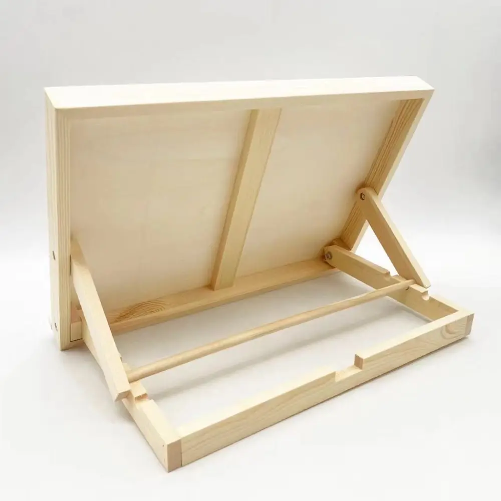 Foldable Tabletop Easel Adjustable Portable Wood Drawing Easel Lightweight Art Supply Sketching Painting Board Students Artist