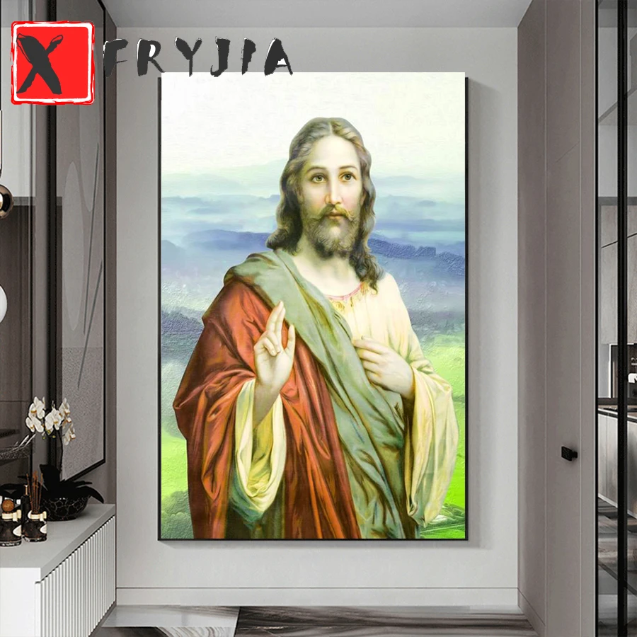 diamond painting Christian founder Jesus stitch cross diamond embroidery full square round drill diamond mosaic home decoration