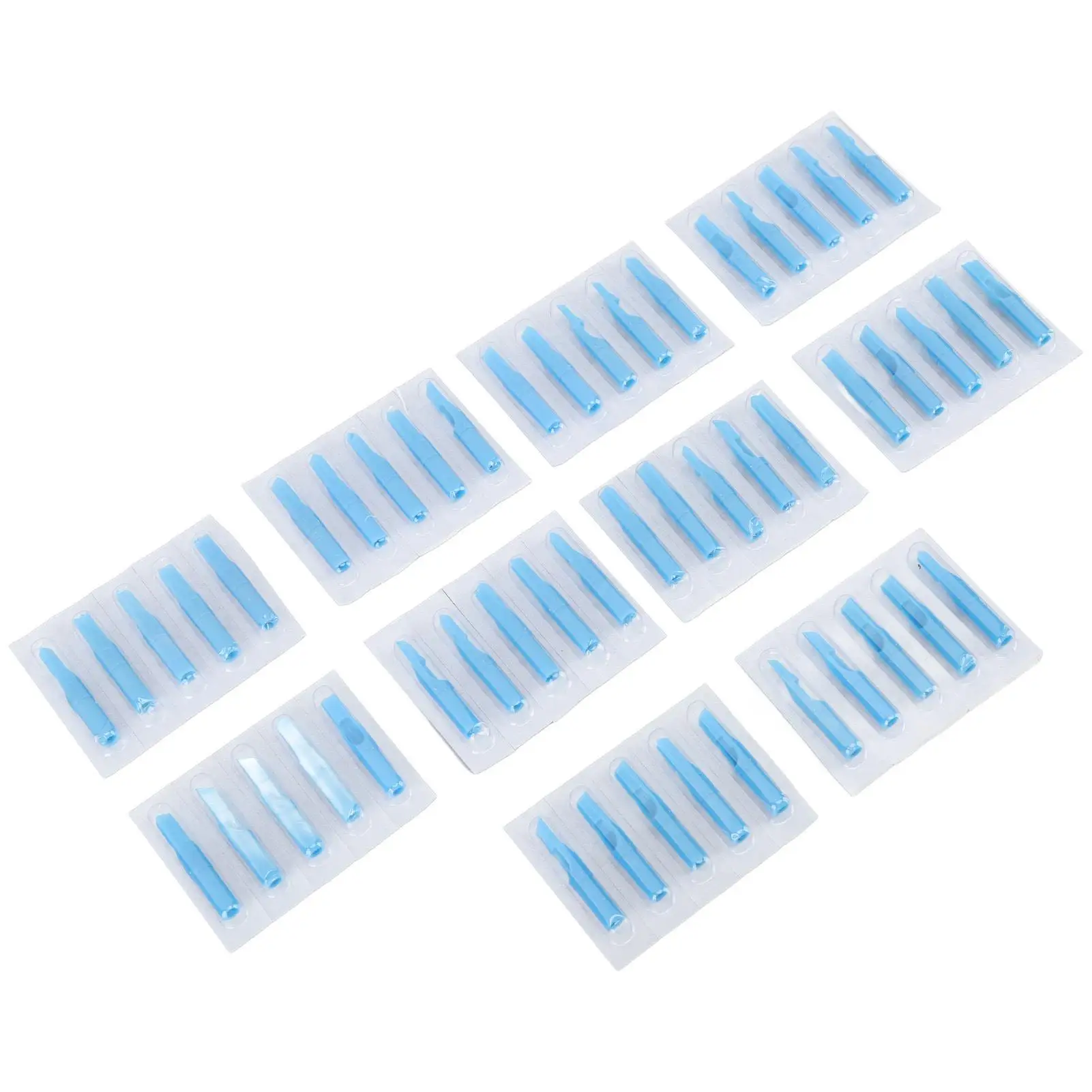 50pcs Blue Professional Plastic Tattoo Needle Tips - Essential Tattoo Accessories for Precise Application