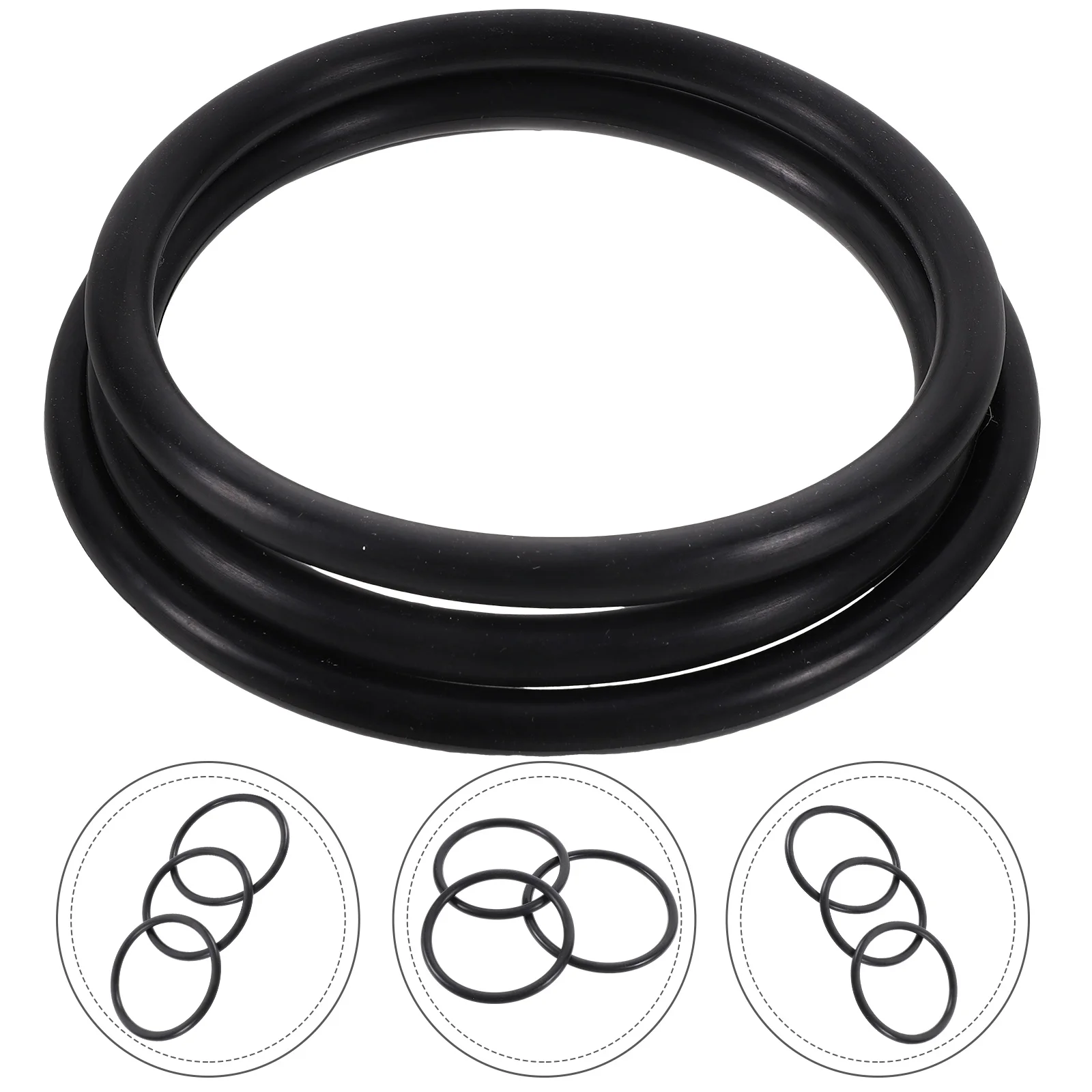 

3 Pcs Crystal Bowl Washer Singing Ring Black Cushion Yoga Instruments Tibetan Mat Sound Gasket