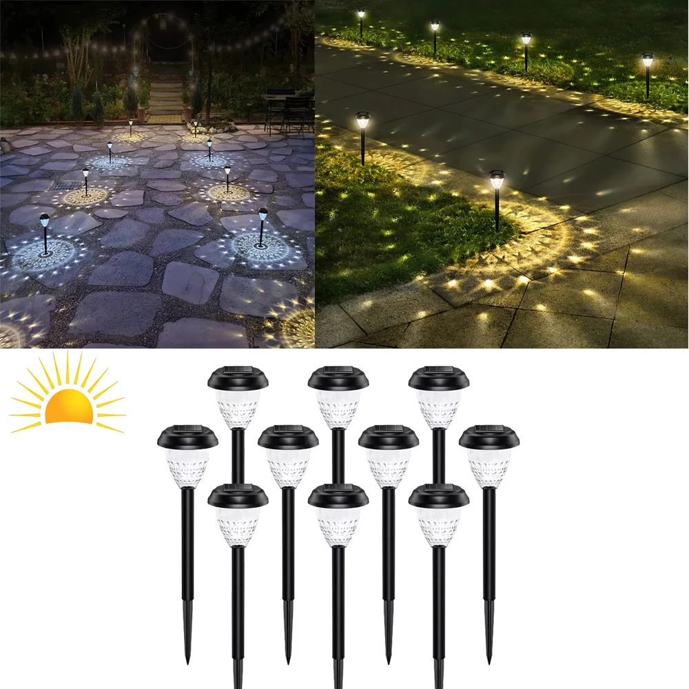 Walkway Decoration Patio street Lantern LED Solar Pathway Lights Outdoor Lighting Waterproof Garden Landscape Lawn Lamp