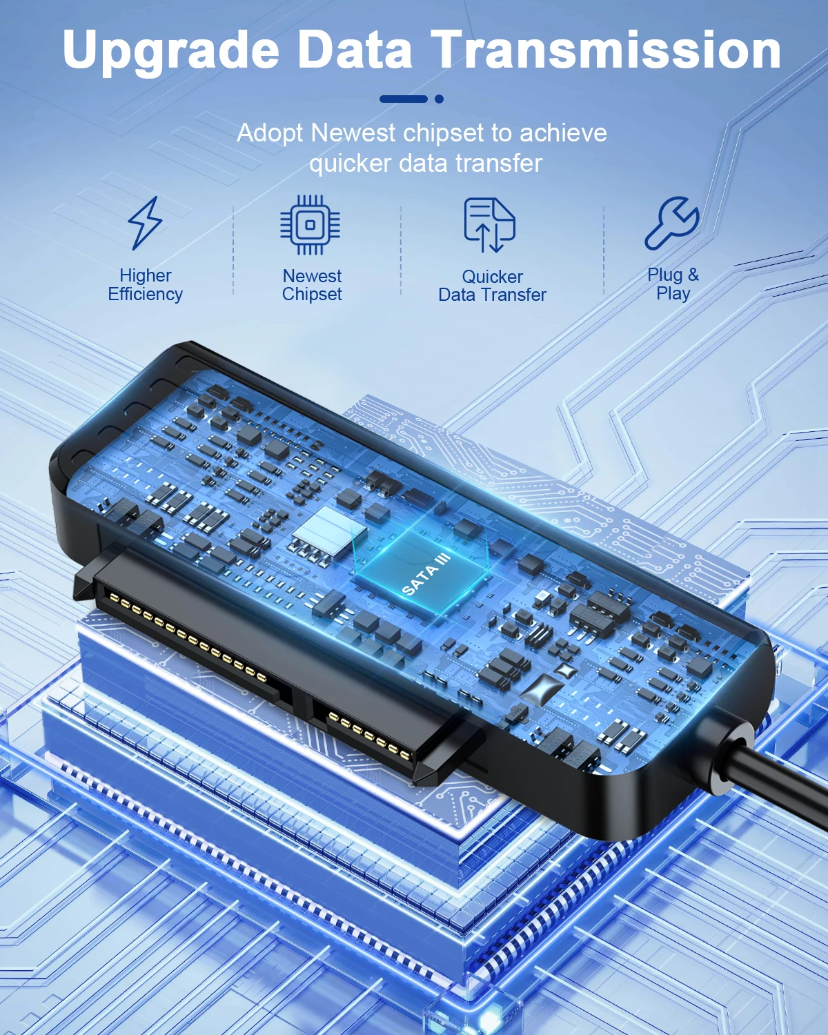 Cable Onelesy SATA a USB 3,0 para disco duro HDD SSD de 2,5 pulgadas, adaptador UASP tipo c a SATA, Cable USB SATA Plug and Play para ordenador portátil